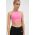 adidas Performance sutien sport culoarea roz, neted