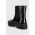 Coach botine Millie Rubber femei, culoarea negru, cu toc plat, CE856