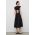 2NDDAY rochie din bumbac culoarea negru, midi, evazati