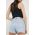 Hollister Co. pantaloni scurti jeans CURVY JEANS femei, cu imprimeu, high waist