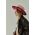 LE SH KA headwear palarie de lana Silver Red culoarea rosu, de lana