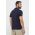 Gant polo de bumbac culoarea albastru marin, neted