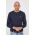Gant longsleeve din bumbac culoarea albastru marin, neted