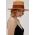 LE SH KA headwear palarie Brown Gold Canotier culoarea maro