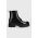 HUGO cizme de piele Kris femei, culoarea negru, cu platforma, 50498388
