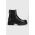 HUGO ghete chelsea de piele Kris femei, culoarea negru, cu platforma, 50494677