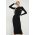 HUGO rochie culoarea negru, maxi, mulata