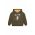 Kenzo Kids bluza copii culoarea verde, cu glugă, cu imprimeu