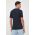 BOSS tricou barbati, culoarea albastru marin, neted