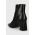Answear Lab botine femei, culoarea negru, cu toc drept, izolare usoara