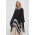 Sisley poncho culoarea negru, light