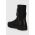 Emporio Armani botine femei, culoarea negru, cu toc plat, X3N172 XN896 K001
