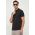 Gant polo de bumbac culoarea negru, cu imprimeu