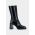 Jonak cizme de piele BAGNA CUIR BRILLANT femei, culoarea negru, cu toc drept, 3100161