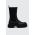 Armani Exchange botine femei, culoarea negru, cu toc plat, XDN027.XV747.K001