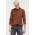 HUGO longsleeve din bumbac culoarea maro, neted