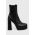 Karl Lagerfeld Jeans ghete chelsea de piele STAK HEEL II femei, culoarea negru, cu toc drept, KLJ93140