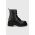 Tommy Jeans bocanci de piele TJW LACE UP BOOT CHUNKY femei, culoarea negru, cu platforma, EN0EN02404