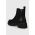 Answear Lab botine femei, culoarea negru, cu toc plat, izolare usoara