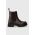 Charles Footwear ghete chelsea de piele Julie femei, culoarea maro, cu toc plat, izolare usoara, Julie.Boots.Dark.Brown