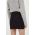 Drykorn fusta de lana culoarea negru, mini, drept