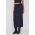 Sisley fusta culoarea albastru marin, midi, creion