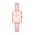 Daniel Wellington ceas Quadro Pink leather femei, culoarea roz