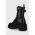 BOSS bocanci de piele Carol femei, culoarea negru, cu toc drept, 50503747