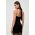 Bardot rochie culoarea negru, mini, mulata