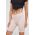 Reebok pantaloni scurti femei, culoarea roz, neted, high waist