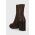 Wojas cizme de piele femei, culoarea maro, cu toc drept, izolare usoara, 5522552
