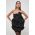 Bardot rochie culoarea negru, mini, mulata