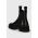 Gant cizme de piele Monthike femei, culoarea negru, cu toc plat, 27551355.G00