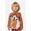 Coccodrillo longsleeve bebelusi culoarea maro, cu imprimeu