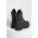 Answear Lab bocanci de piele femei, culoarea negru, cu platforma, izolare usoara