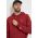 47brand bluza MLB Boston Red Sox barbati, culoarea rosu, cu glugă, neted