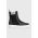 MICHAEL Michael Kors ghete chelsea de piele Emmett femei, culoarea negru, cu toc plat, 43H3EMFE5L