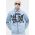 GCDS geaca jeans barbati, de tranzitie, oversize