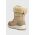 UGG ghete de piele Adirondack Boot III femei, culoarea bej, cu toc plat, izolat, 1095141