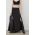 Bruuns Bazaar fusta culoarea negru, midi, drept