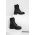 Answear Lab bocanci de piele femei, culoarea negru, cu platforma