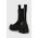Gant cizme de piele Prepnovo femei, culoarea negru, cu toc plat, izolare usoara, 27551365.G00