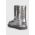 UGG ghete de zapada din piele pentru copii KIDS CLASSIC II GEL HEARTS culoarea argintiu