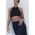 MUUV. fusta de piele culoarea negru, midi, creion