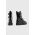 AllSaints cizme de piele Lynx Pony Boot femei, culoarea negru, cu toc plat, WF546Z