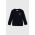 Abercrombie & Fitch longsleeve copii culoarea albastru marin, cu imprimeu