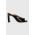 BOSS slapi de piele Rose femei, culoarea negru, cu toc drept, 50512968