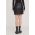 HUGO fustă de piele culoarea negru, mini, drept 50504797
