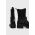 Answear Lab botine femei, culoarea negru, cu toc plat