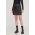 HUGO fustă de piele culoarea negru, mini, drept 50504797
